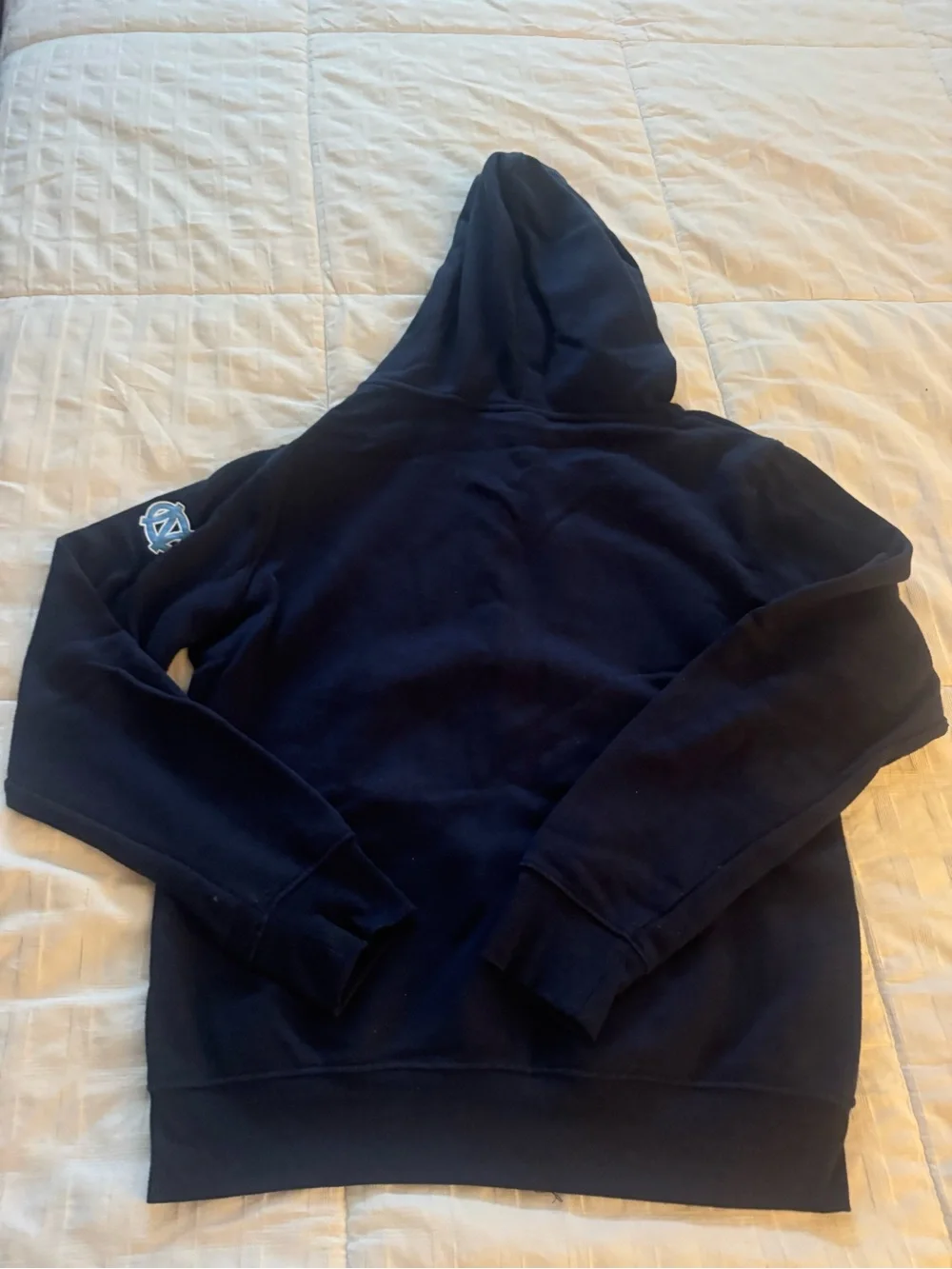 Stadium Athletics Navy Zip-Up Hoodie with Light Blue Lining